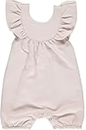 Müsli By Green Cotton Sweat Frill Romper Små Träningsunderkläder Babyflickor, , 56