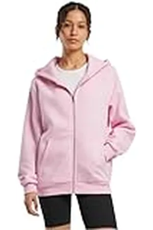 Build Your Brand Dam Fluffy Zip Hoody, mysig huvjacka i avslappnad passform, basic för vardag och fritid, , 3XL