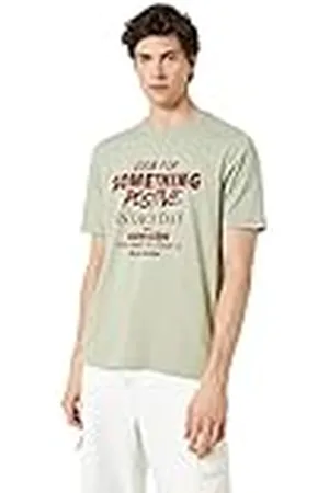 Koton Herr slogan tryckt crew neck kortärmad bomull t-shirt, , M