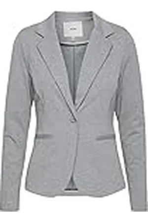 Ichi IHKATE BL dam blazer kort blazer, jacka med en knapp-kavaj med stretch och, , XS