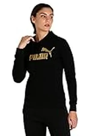 PUMA Dam Ess+ Metallisk Logo Hoodie Fl Sweat