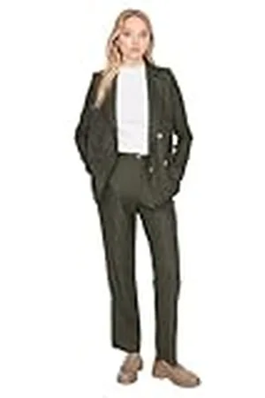 Trendyol Dam regular dam blazer met twee rijen effen vävd tygkappa, , 36 EU, , 36