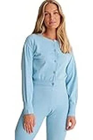 NA-KD Ballongärm stickad cardigan tröja för kvinnor, , M