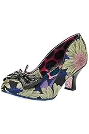 Irregular Choice Oregelbundet val bländande razzle tyg/PU svart multirosett 40, , 40 EU