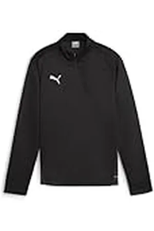 PUMA Teamgoal Training Top Jr 1/4 dragkedja topp, svart vit-mörkgrå platt, 152 blandad, Svart- vit-mörkgrå platt