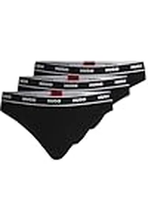 HUGO BOSS HUGO Triplett stringtrosa randig sträng (förpackning med 3), Svart1, S