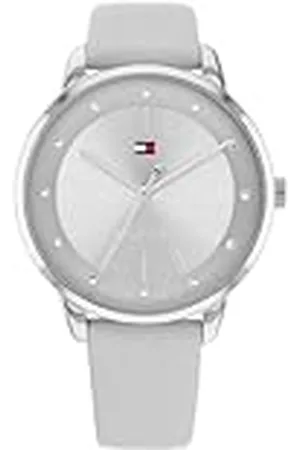 Tommy Hilfiger Analog kvartsur för kvinnor med grå läderrem - 1782542, , armband