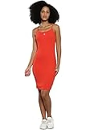 Calvin Klein Jeans dam släng ribbade bodycon klänningar, , L
