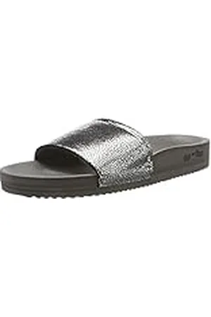 flip*flop Pool metallic cracked pantoletter brun – silver, - 36 EU