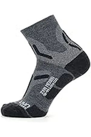 UYN Herr trekking 2IN Merino Low Cut Socks vandringsstrumpor, mellangrå/svart, en storlek
