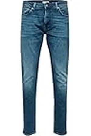 SELECTED Herrjeans SLH175-SLIMLEON 31601 slim fit – blå – medium blå, , 36W x 32L