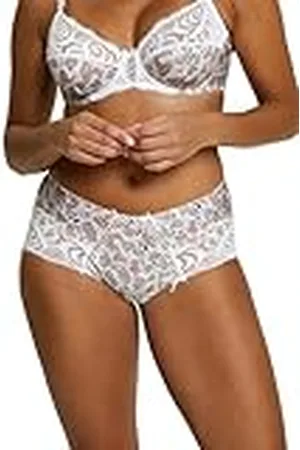 Sans Complexe Shorty modell Amelie Print, med grafisk spets, på baksidan ett mycket trendigt tryck, för dam, JBN tulpaner taupe, 42–44, , 40/42