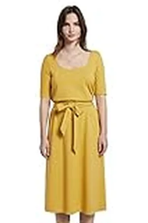 TOM TAILOR Mine to five Damer Midiklänning med Carree-urringning 1019420, , 36
