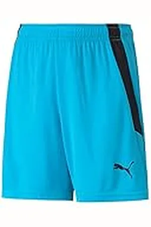 PUMA Unisex - barn Shorts Teamliga shorts Jr, Blå atoll- svart, 152