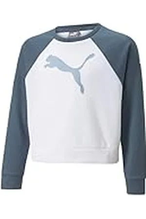PUMA Flickors moderna sportbesättning G-svett, vit, 128 cm