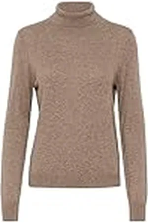 Part Two Kvinnors tröja Turtleneck Slim Fit långärmad Rib Knit Edges, , XL