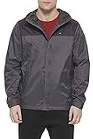 Tommy Hilfiger Herr vattentät ا ااا ا ا اااا اااQueeta Com Capuz Impermeável E Respirávelvattentät, ventilerande huvjacka, regnrock, , XS