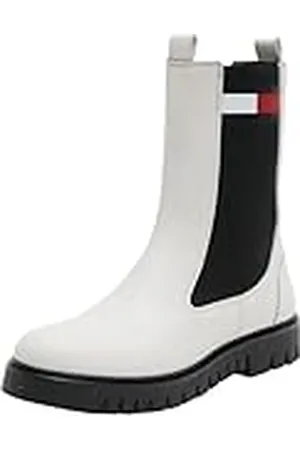 Tommy Hilfiger Dam TJW Long Chelsea Boot (EN0EN02625) mid, vit (Ecru), 6,5 UK, , 40 EU
