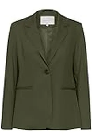Kaffe Blazer Single Breasted Notch Lapel Regular Fit Jetted Pockets, , 40