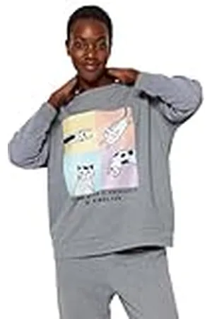 Trendyol Damer 2-pack motto långa ärmar lounge/hem vanlig pyjamas-set, , L