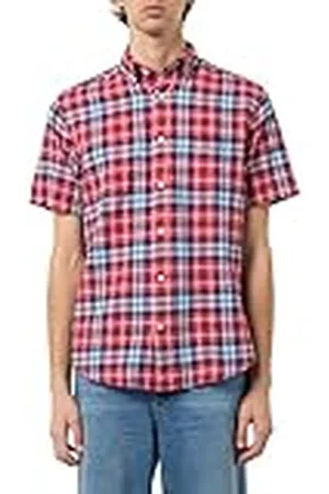 GANT REG COTTON LINEN CHECK SS Shirt, , 4XL