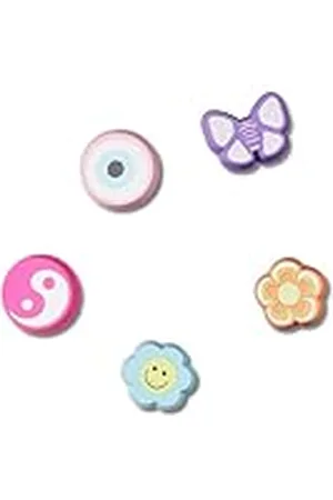 Crocs Unisex nostalgi flickaktigt suddgummi 5-pack skoberlocker, en storlek, Nostalgi flickigt radergummi, En Storlek