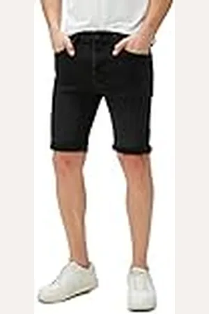 Koton Ribbed denim vikt ben med knappficka detaljerade shorts, , 36 SE