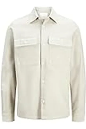 JACK & JONES JACK&JONES JPRRAYMOND Melange SOLID Overshirt LS SN skjortjacka, sommar sand/passform: Comfort FIT, M