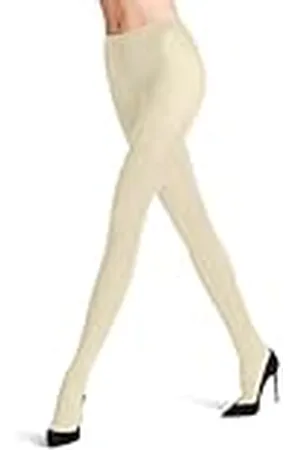 Falke Prime Rib 60 DEN Strumpbyxor, halvogenomskinligt, brett komfortmidjeband för tryckfri passform, fina strumpbyxor, eleganta fashionabla, ribbade enfärgade fint mjukt material, 1 styck, Vit