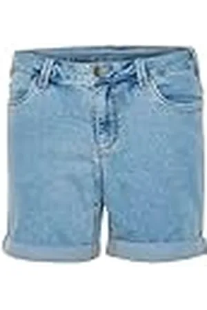 Kaffe Denim Shorts Mid-Thigh Length vikta manschetter vanlig midja dam, , 42