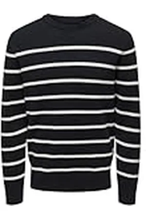 Only & Sons Stickad tröja för män ONSPHIL 12 STRUC Crew Knit NOOS, , M