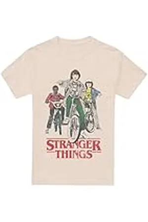 Stranger Things – Hawkins cykelryttare unisex t-shirt, krämfärgad, medium, , M