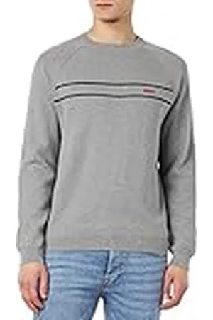 HUGO BOSS Herr Righam stickad tröja, lätt/pastell grå 59, S, , S