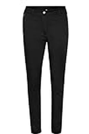 Kaffe Dambyxor slim fit vanlig waistband dragkedja och knappfastande byxor dam, , 38