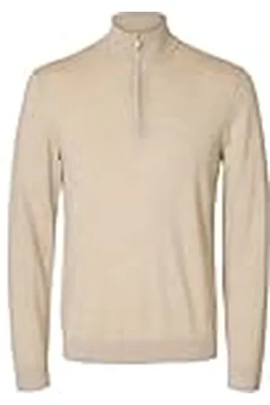 SELECTED Slhtray Ls stickad merino halv dragkedja Noos, , L