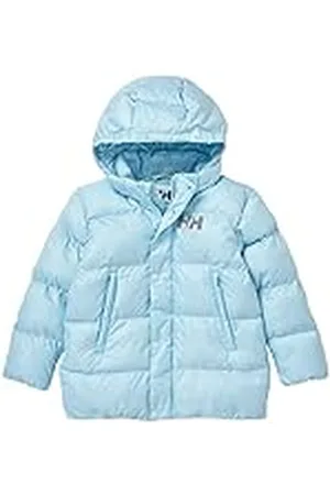 Helly Hansen Unisex Barnkläder Vika Puffy Insulated Water Repellant Hooded Jacket mantelklänning, 640 Ice Blue, 4