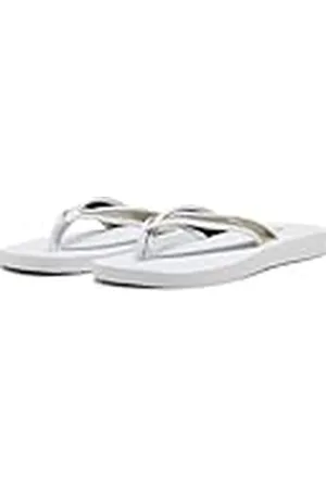 PUMA Sandy Flip Metallic Shine Flop för kvinnor, Vit guld vit, 35.5 EU