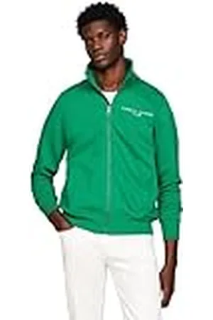 Tommy Hilfiger Herr Tommy logo stickad cardigan med dragkedja, , M