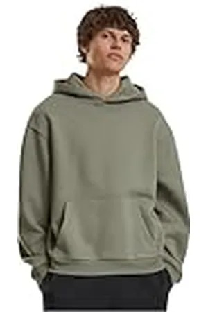 Build Your Brand Huvtröja för män, fluffig huvtröja, avslappnad huvtröja i lös passform, storlekar S–5XL, , 3XL