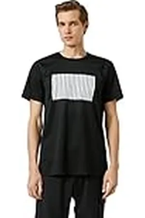 Koton Randig sport-t-shirt för män med rund hals kortärmad, , M