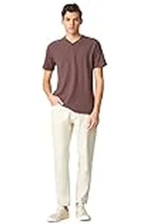 Koton Herr basic t-shirt mandarin krage knapp smal passform kortärmad, , S