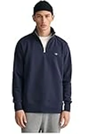 GANT Sweatshirt med halvlång dragkedja för män, , S