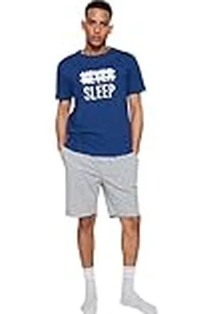 Trendyol Man med slogan tunn vävd T-shirt-kort pyjamasset, , L