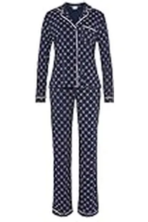 QS by s.Oliver Pyjamas för kvinnor, mörkblå-rosa mönstrad, , 32-34