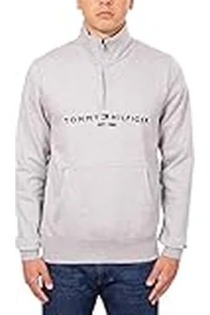 Tommy Hilfiger Avslappnad herrtröja med halv dragkedja, , S