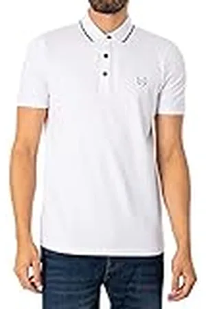 Armani Exchange A|X kortärmad tröja stickad pikétröja för män, , S