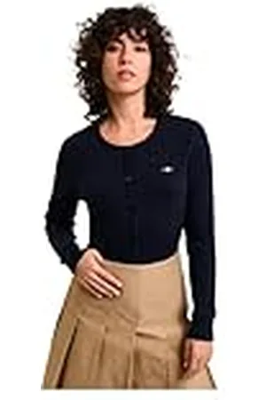 GANT Stretch bomull cable cardigan, , S