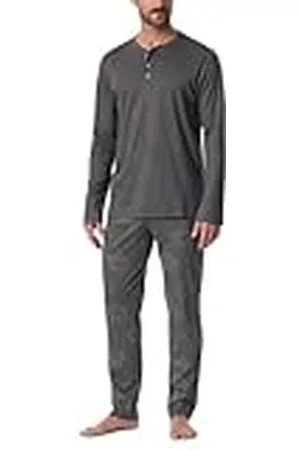Schiesser Pyjamas för män, lång med knapplist, nattkläder, set, pyjamas-set, , 56