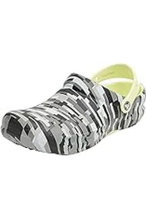 Crocs Unisex Bistro Graphic Clog, Svart/Lime, 4 UK, , 37/38 EU