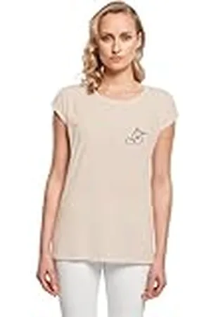 Merchcode Dam-t-shirt, 100% bomull, vitsand, S, , S